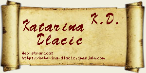 Katarina Dlačić vizit kartica